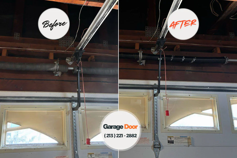 Before and after: garage door repair Fredonia, AZ